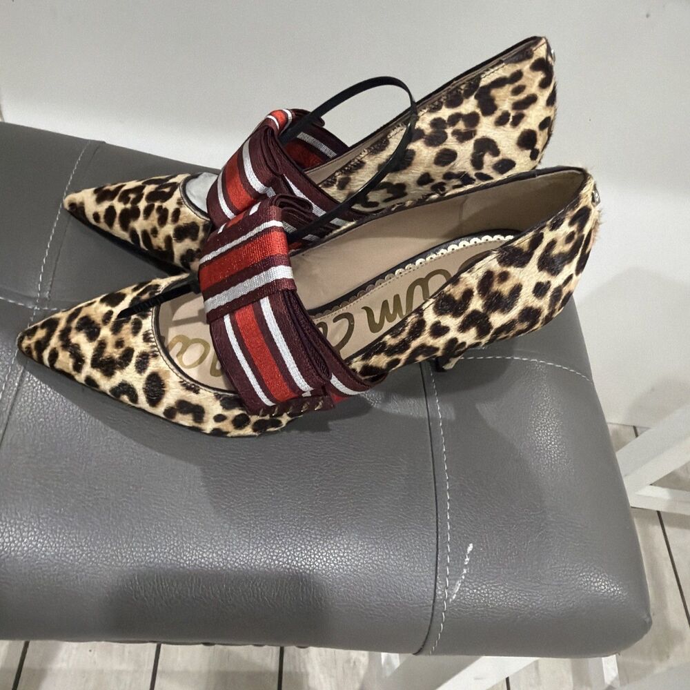Sam Edelmam Maeve Style- G0136l1250, Sand Leopard, Sz 7 Italy Couture Style New